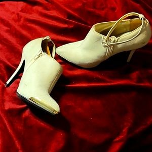 Winter white booties